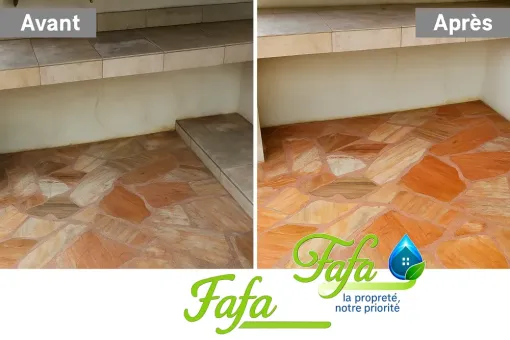 Décapage et nettoyage de terrasse aux Mureaux, Sartrouville, Fafa Nettoyage Service